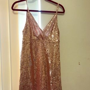 Lulu’s Rose Gold Party Dress